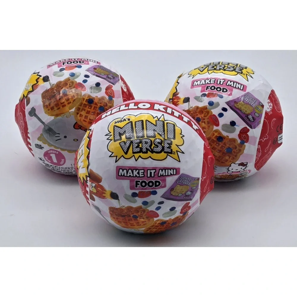 Mini Verse Make It Mini Food Hello Kitty Series 1 Mini Collectibles Lot of 3 New
